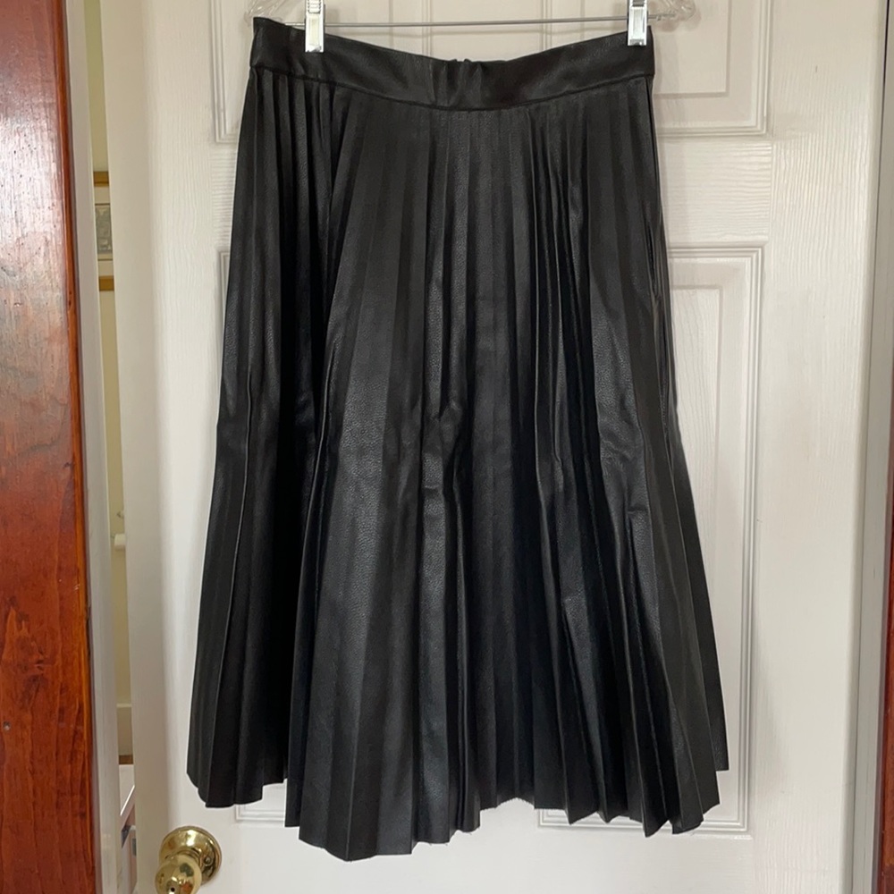 Faux leather pleated skirt from ASOS
